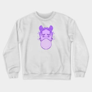 Purple Woman with Candy Crewneck Sweatshirt